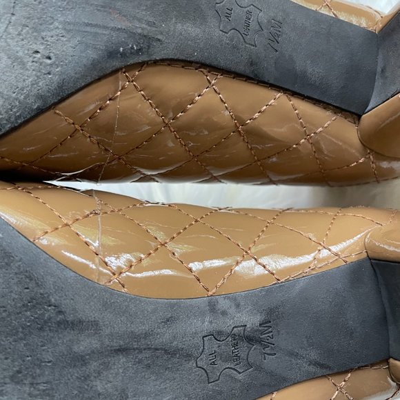 Tory Burch Sand Black Kaitlin Pump ballet Patent Calf 7.5M - Picture 5 of 9